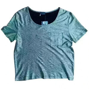 Sparkle & Fade Silver Shimmery Shirt NWT